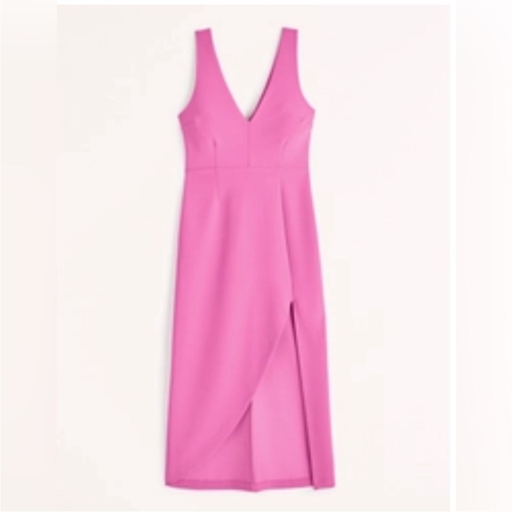 NWT Abercrombie Women's Plunge V-Neck Midi Dress